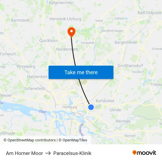 Am Horner Moor to Paracelsus-Klinik map