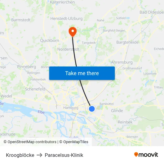 Kroogblöcke to Paracelsus-Klinik map