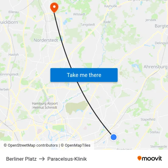 Berliner Platz to Paracelsus-Klinik map