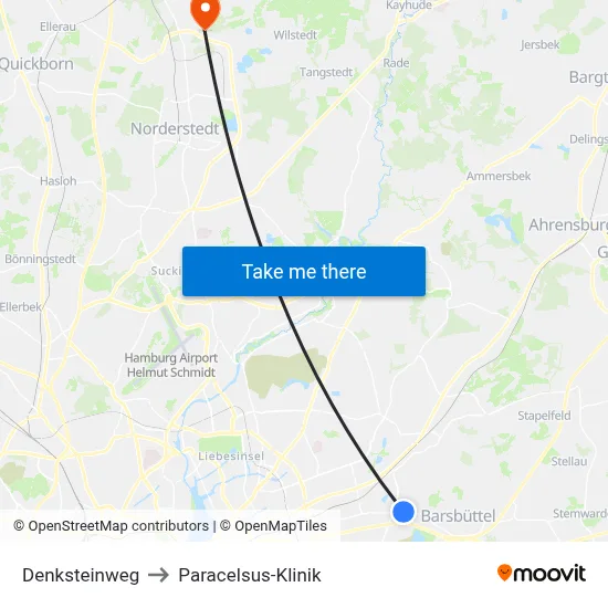Denksteinweg to Paracelsus-Klinik map