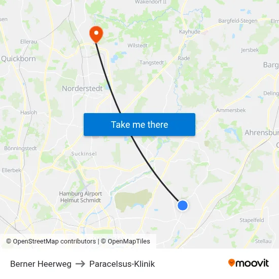 Berner Heerweg to Paracelsus-Klinik map