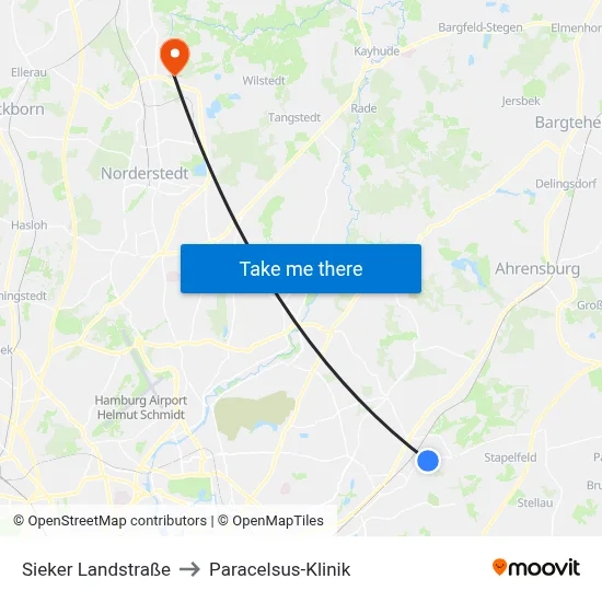 Sieker Landstraße to Paracelsus-Klinik map