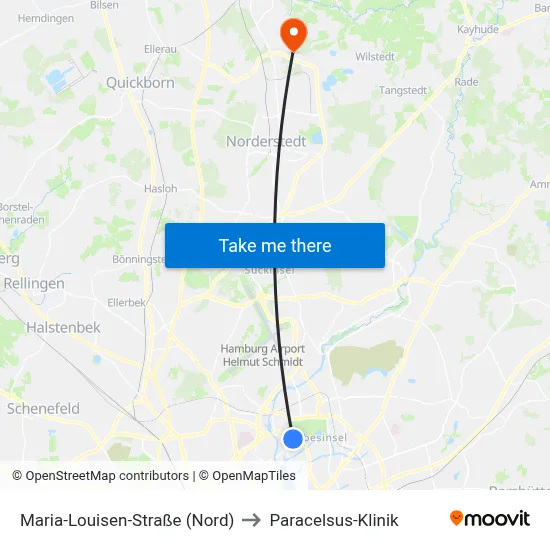 Maria-Louisen-Straße (Nord) to Paracelsus-Klinik map