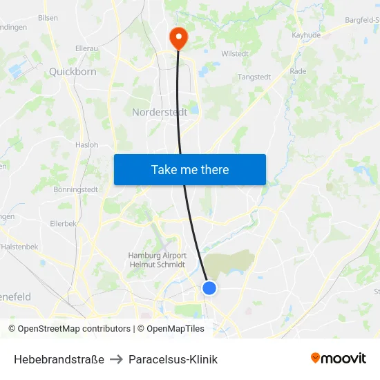 Hebebrandstraße to Paracelsus-Klinik map