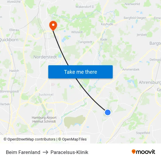 Beim Farenland to Paracelsus-Klinik map