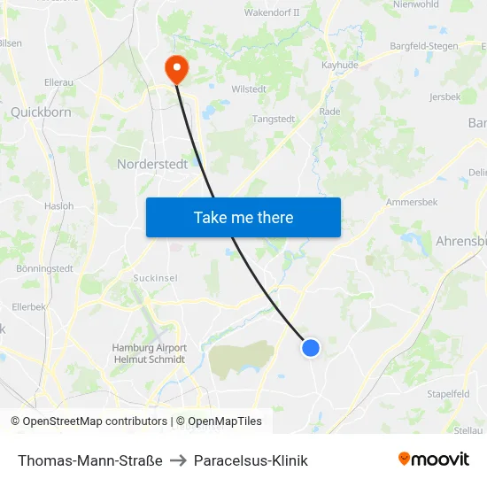 Thomas-Mann-Straße to Paracelsus-Klinik map