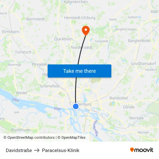 Davidstraße to Paracelsus-Klinik map