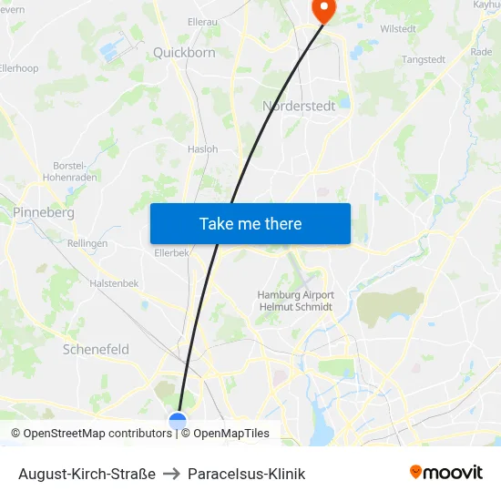 August-Kirch-Straße to Paracelsus-Klinik map