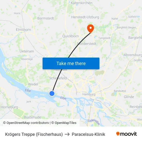 Krögers Treppe (Fischerhaus) to Paracelsus-Klinik map