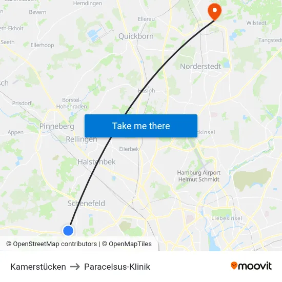 Kamerstücken to Paracelsus-Klinik map