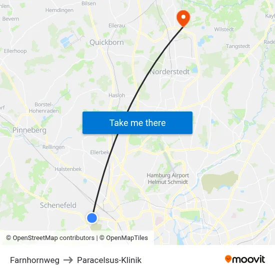 Farnhornweg to Paracelsus-Klinik map