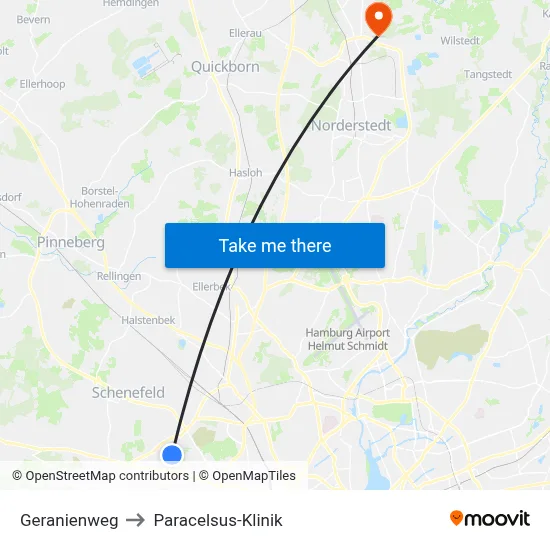 Geranienweg to Paracelsus-Klinik map