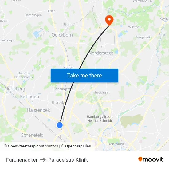 Furchenacker to Paracelsus-Klinik map