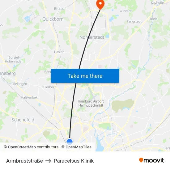 Armbruststraße to Paracelsus-Klinik map