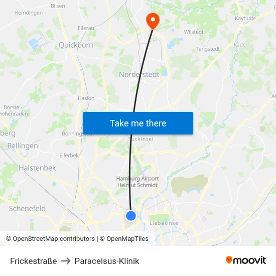 Frickestraße to Paracelsus-Klinik map