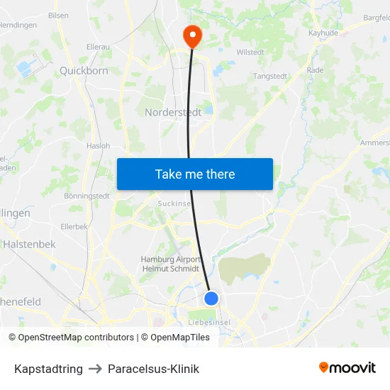 Kapstadtring to Paracelsus-Klinik map