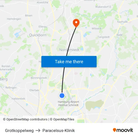 Grotkoppelweg to Paracelsus-Klinik map