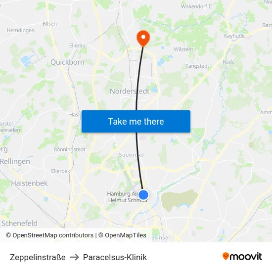 Zeppelinstraße to Paracelsus-Klinik map