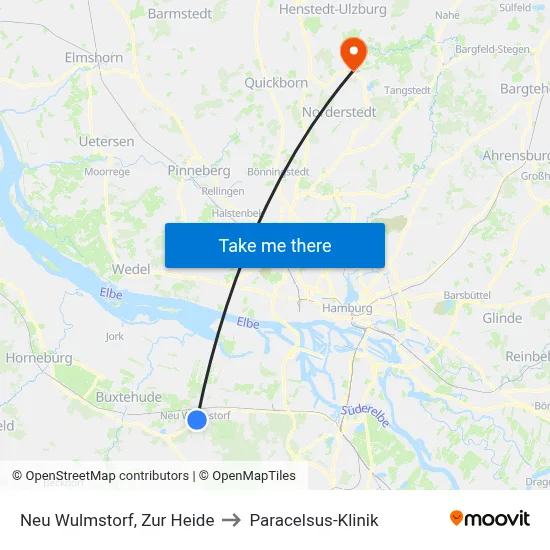Neu Wulmstorf, Zur Heide to Paracelsus-Klinik map