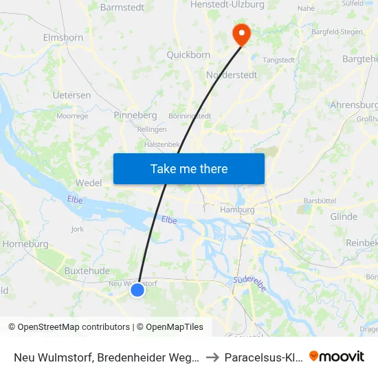 Neu Wulmstorf, Bredenheider Weg (Süd) to Paracelsus-Klinik map