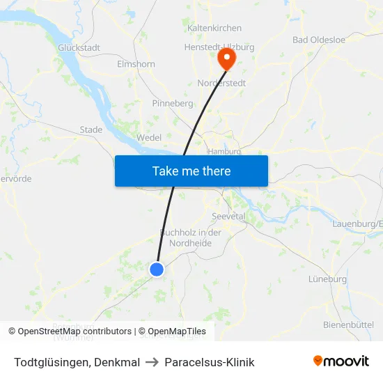 Todtglüsingen, Denkmal to Paracelsus-Klinik map