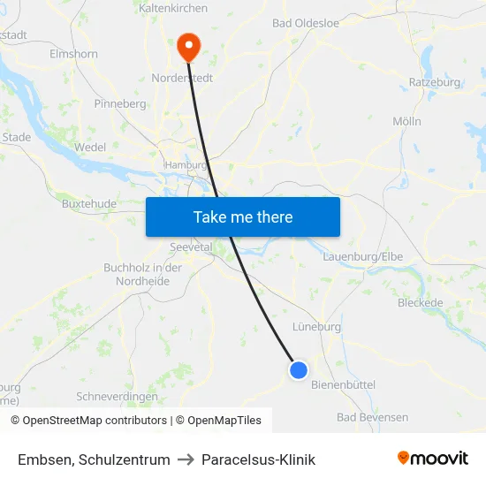 Embsen, Schulzentrum to Paracelsus-Klinik map