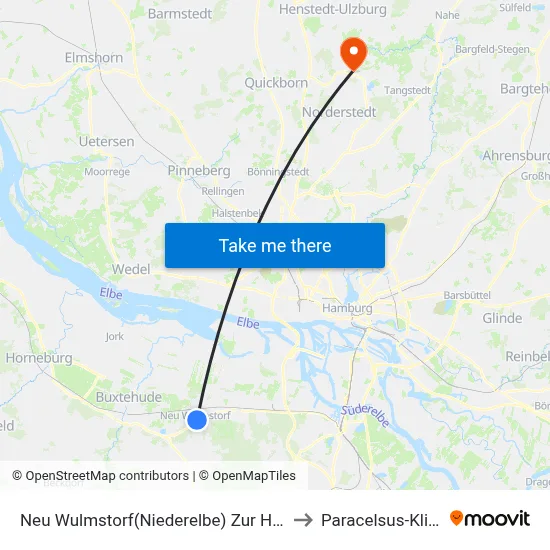 Neu Wulmstorf(Niederelbe) Zur Heide to Paracelsus-Klinik map