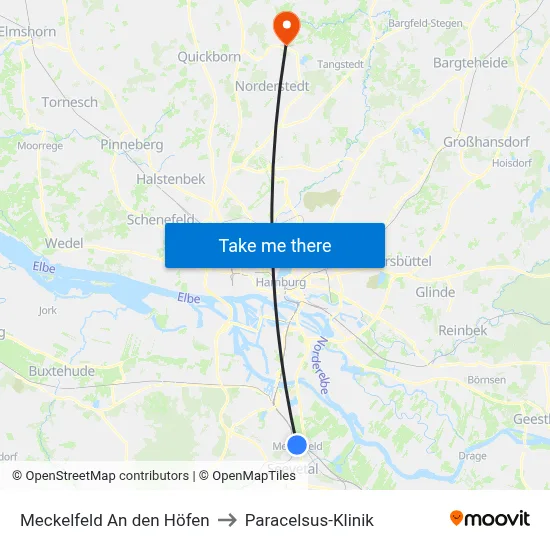 Meckelfeld An den Höfen to Paracelsus-Klinik map