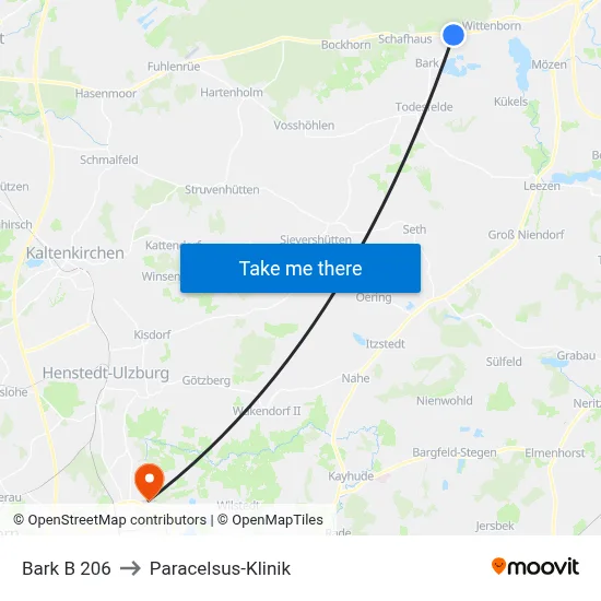 Bark B 206 to Paracelsus-Klinik map
