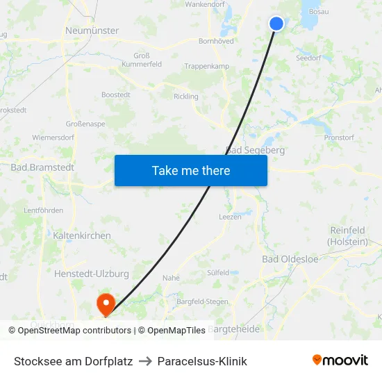 Stocksee am Dorfplatz to Paracelsus-Klinik map