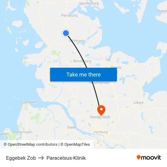 Eggebek Zob to Paracelsus-Klinik map