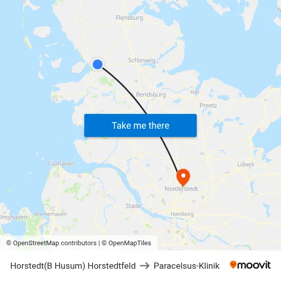 Horstedt(B Husum) Horstedtfeld to Paracelsus-Klinik map