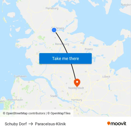 Schuby Dorf to Paracelsus-Klinik map