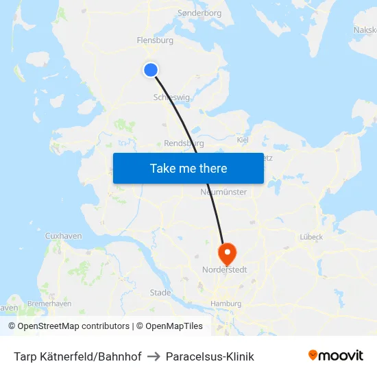 Tarp Kätnerfeld/Bahnhof to Paracelsus-Klinik map