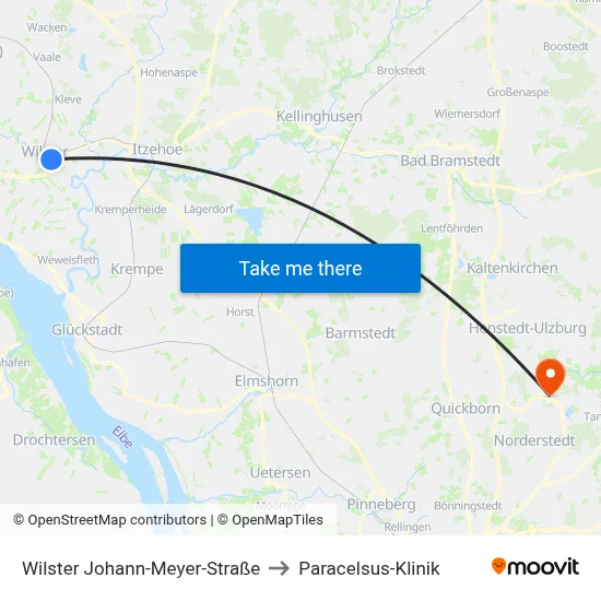 Wilster Johann-Meyer-Straße to Paracelsus-Klinik map