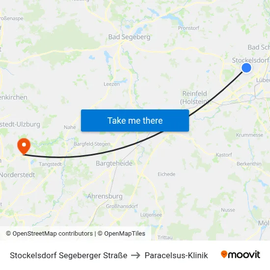 Stockelsdorf Segeberger Straße to Paracelsus-Klinik map
