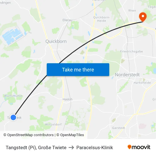 Tangstedt (Pi), Große Twiete to Paracelsus-Klinik map