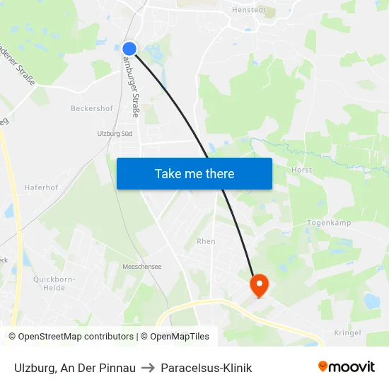 Ulzburg, An Der Pinnau to Paracelsus-Klinik map
