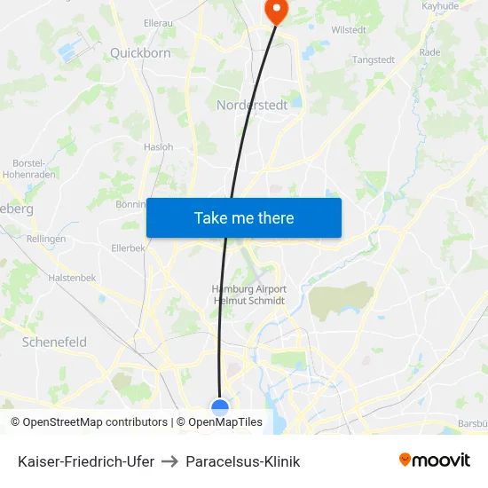 Kaiser-Friedrich-Ufer to Paracelsus-Klinik map