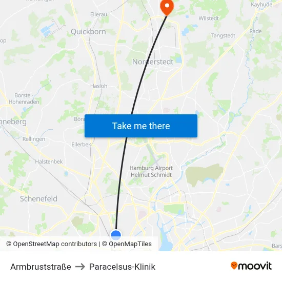 Armbruststraße to Paracelsus-Klinik map