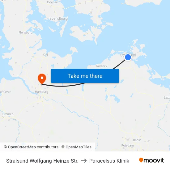 Stralsund Wolfgang-Heinze-Str. to Paracelsus-Klinik map