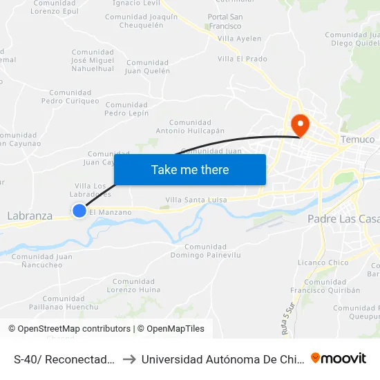 S-40/ Reconectador to Universidad Autónoma De Chile map