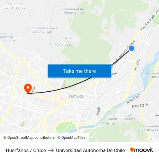 Huerfanos / Cruce to Universidad Autónoma De Chile map