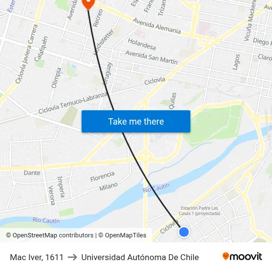 Mac Iver, 1611 to Universidad Autónoma De Chile map