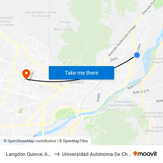 Langdon Quince, 611 to Universidad Autónoma De Chile map