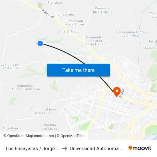 Los Ensayistas / Jorge Guillén to Universidad Autónoma De Chile map
