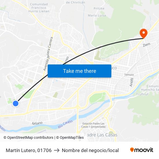 Martín Lutero, 01706 to Nombre del negocio/local map