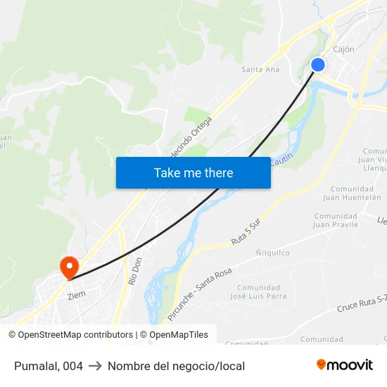 Pumalal, 004 to Nombre del negocio/local map