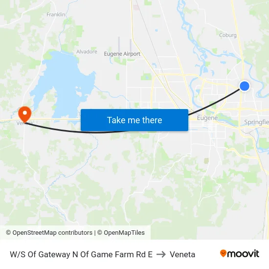 W/S Of Gateway N Of Game Farm Rd E to Veneta map