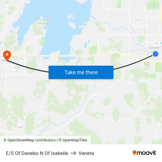 E/S Of Danebo N Of Isabelle to Veneta map